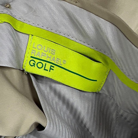 NWT Louis Raphael Khaki Tan Sorbtek Twill Flat Front Golf Pants Men's 30x32