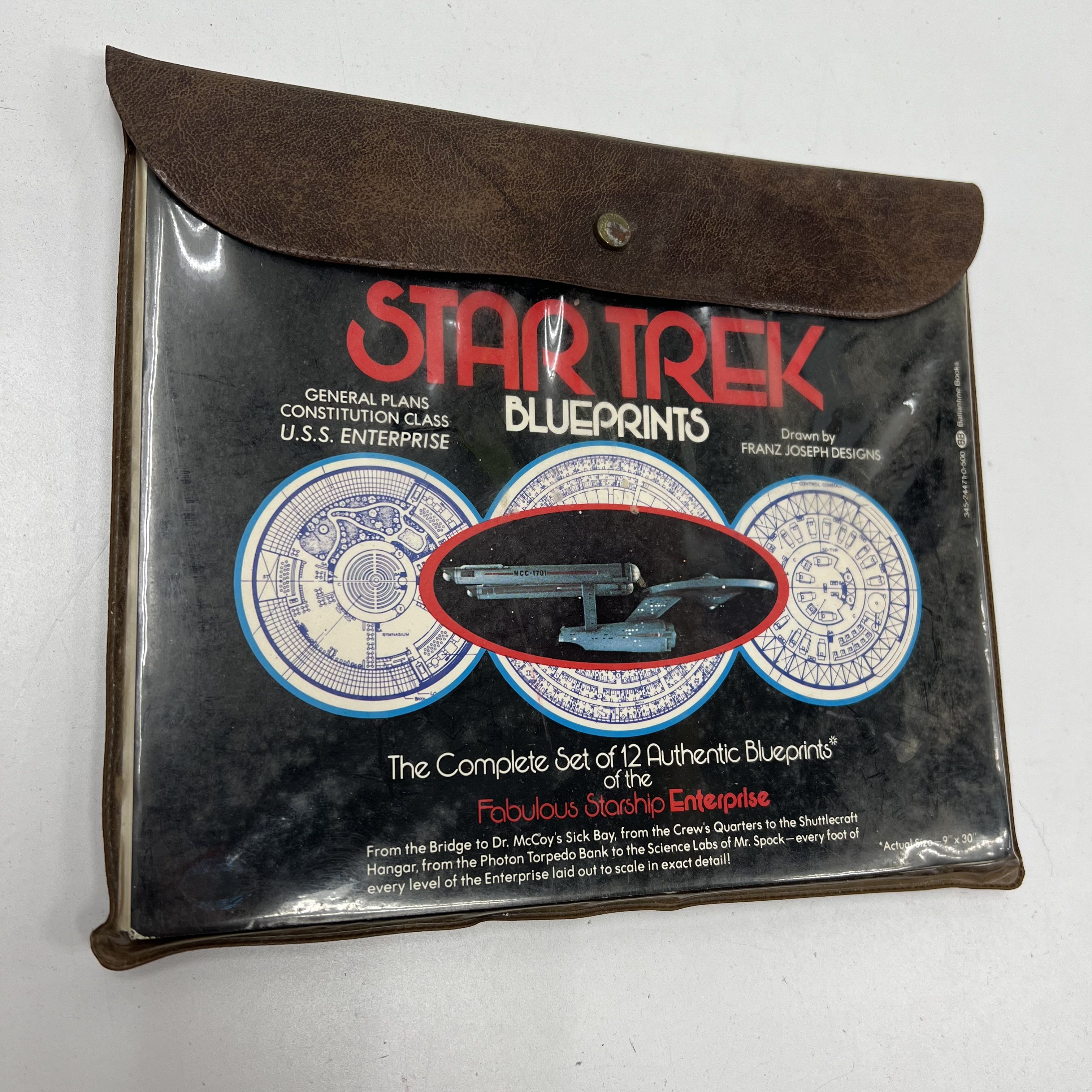 Vintage 1973 Star Trek Blueprints Franz Joseph USS Enterprise Complete Set