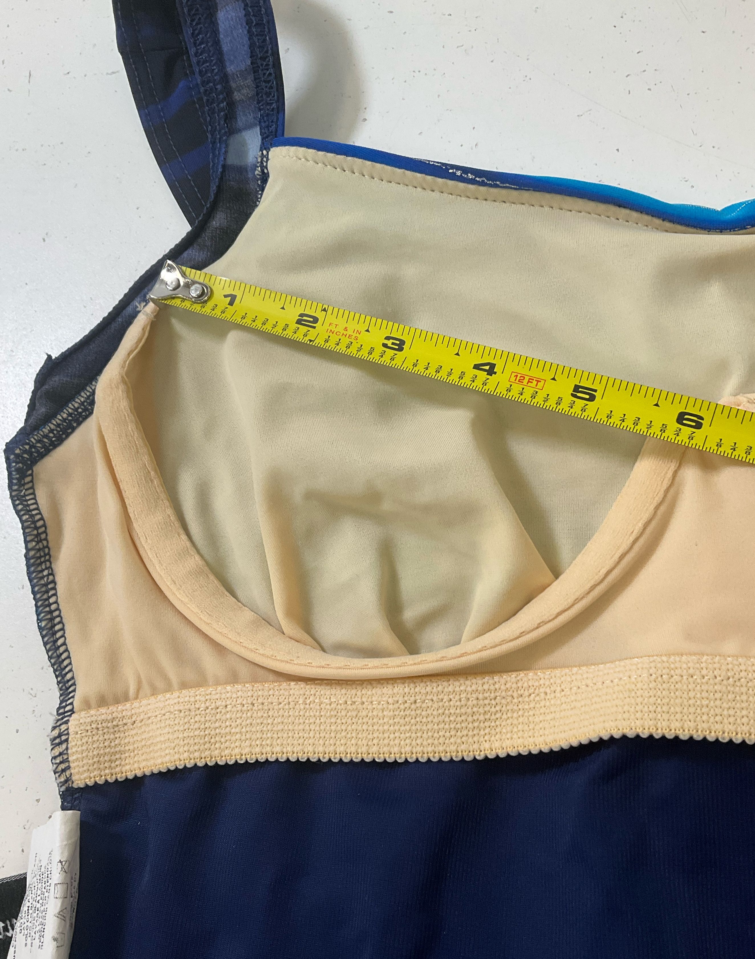 Miraclesuit Women's Blue One Piece Underwire Swimsuit High Cut Size 12 Vintage