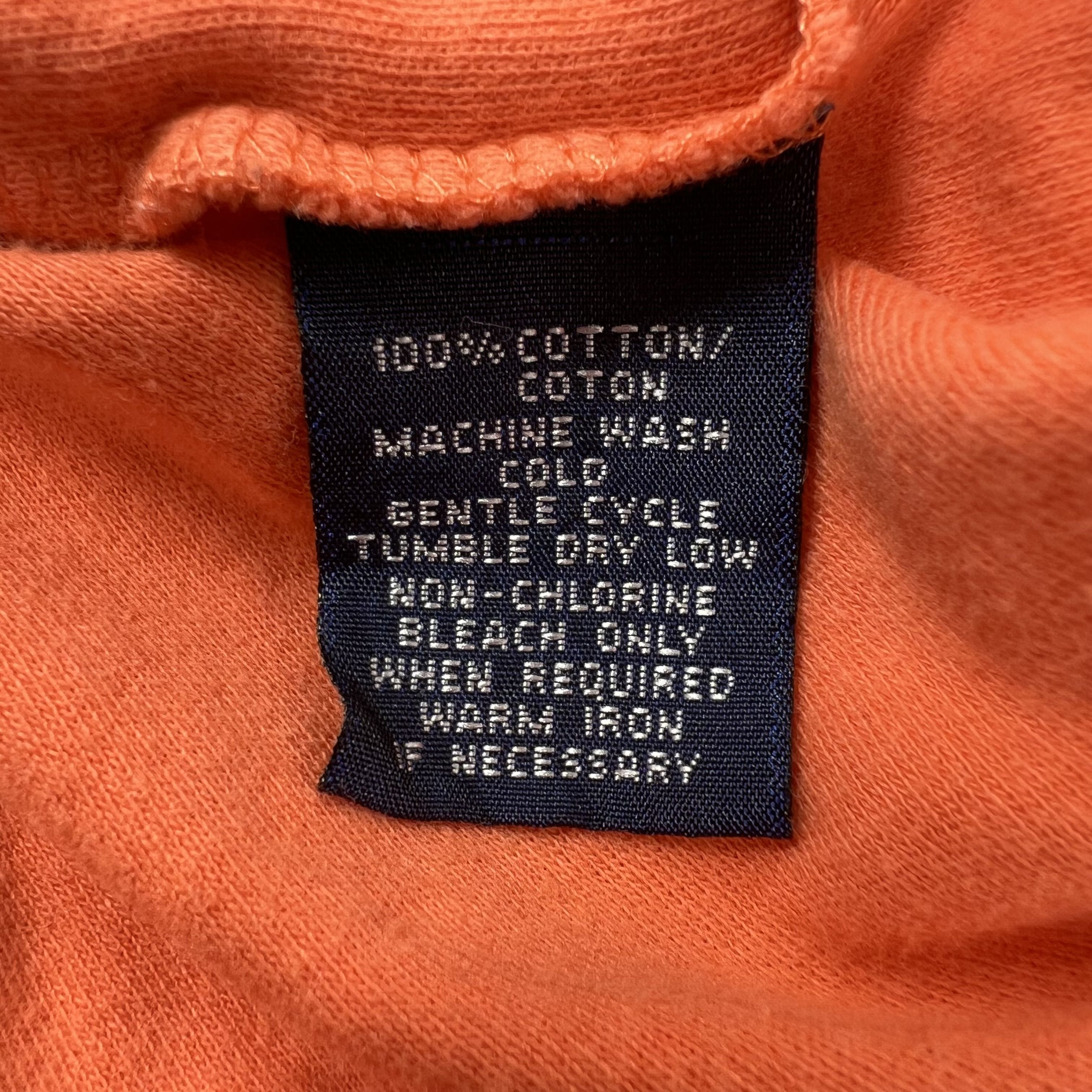 Ralph Lauren Sport Cotton Pullover Mockneck Long Sleeve Top Orange Womens M