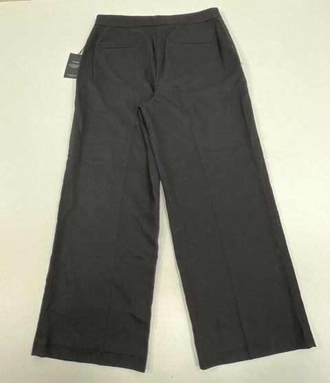 NWT Loft Versa Black Pure Spun Wide Leg Cropped Pants Women's Size 8