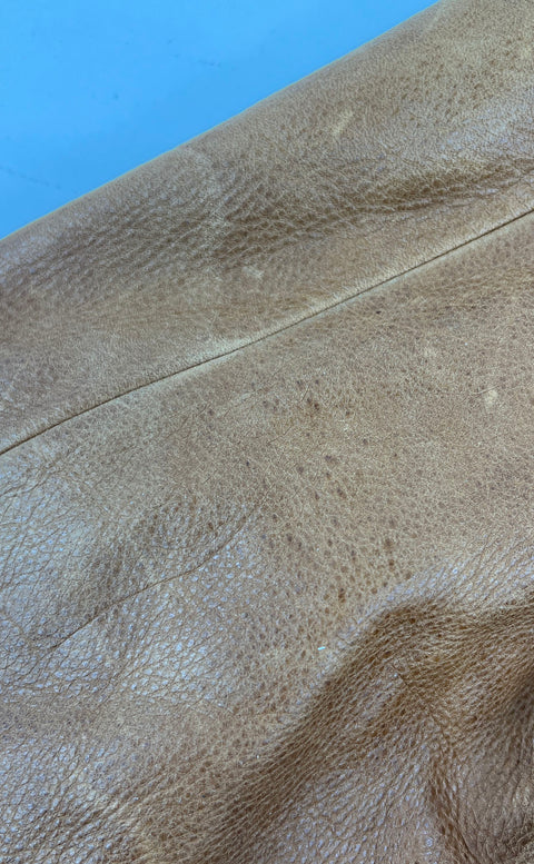 M Julian Wilsons Tan Brown Distressed Leather Thinsulate Lined Jacket Men's L