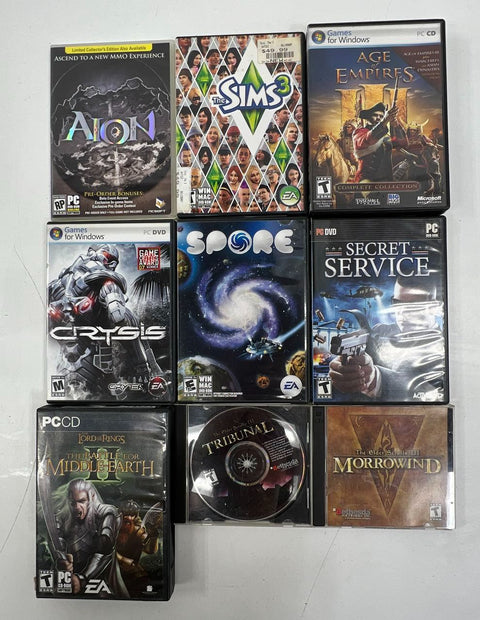 Elder Scrolls Morrowind LotR Battle for Middle Earth Age of Empires PC Game Lot