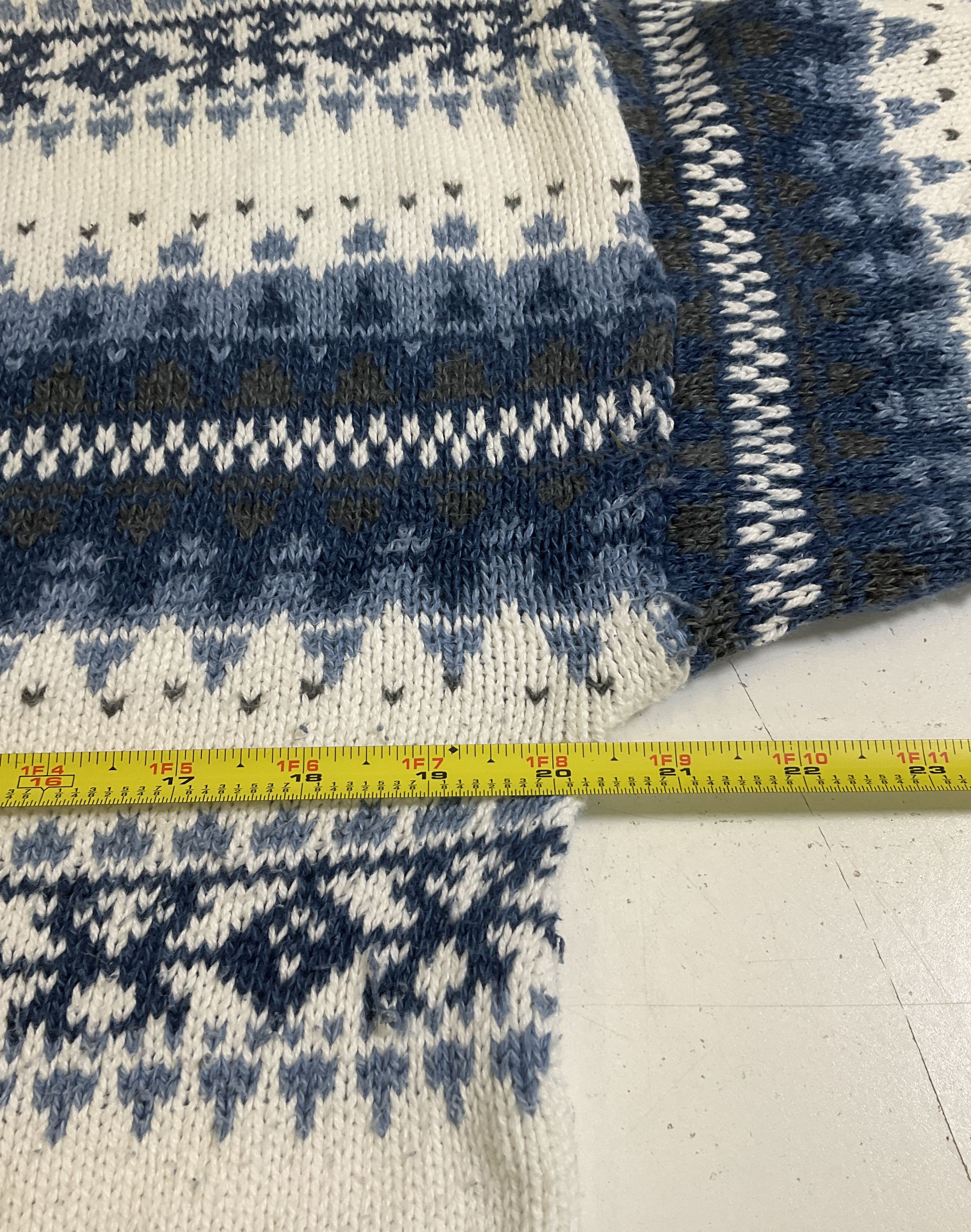 Vintage Sweater Lot 2 Towncraft Patchwork & Jessica Roberts Fair Isle Knit Sz L