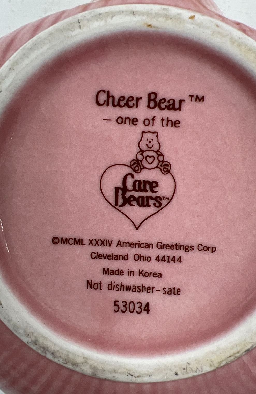 Vintage 1984 Care Bears Mug Set Cheer Bear & Funshine Bear American Greetings