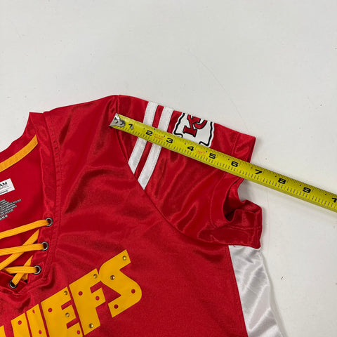 Lot of 2 NFL Team Apparel Kansas City Chiefs Womens Jersey Shirts Studded Sz M