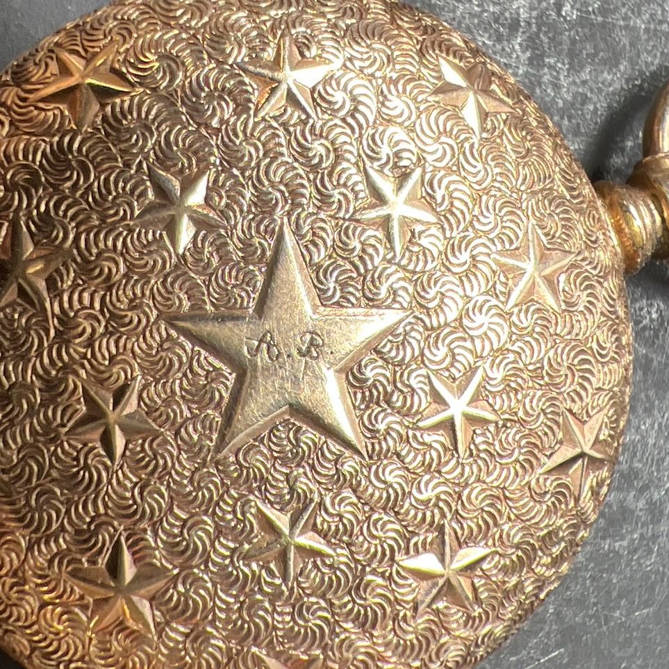 9K Yellow Gold AB Pocket Watch Warranted Case 20.72g