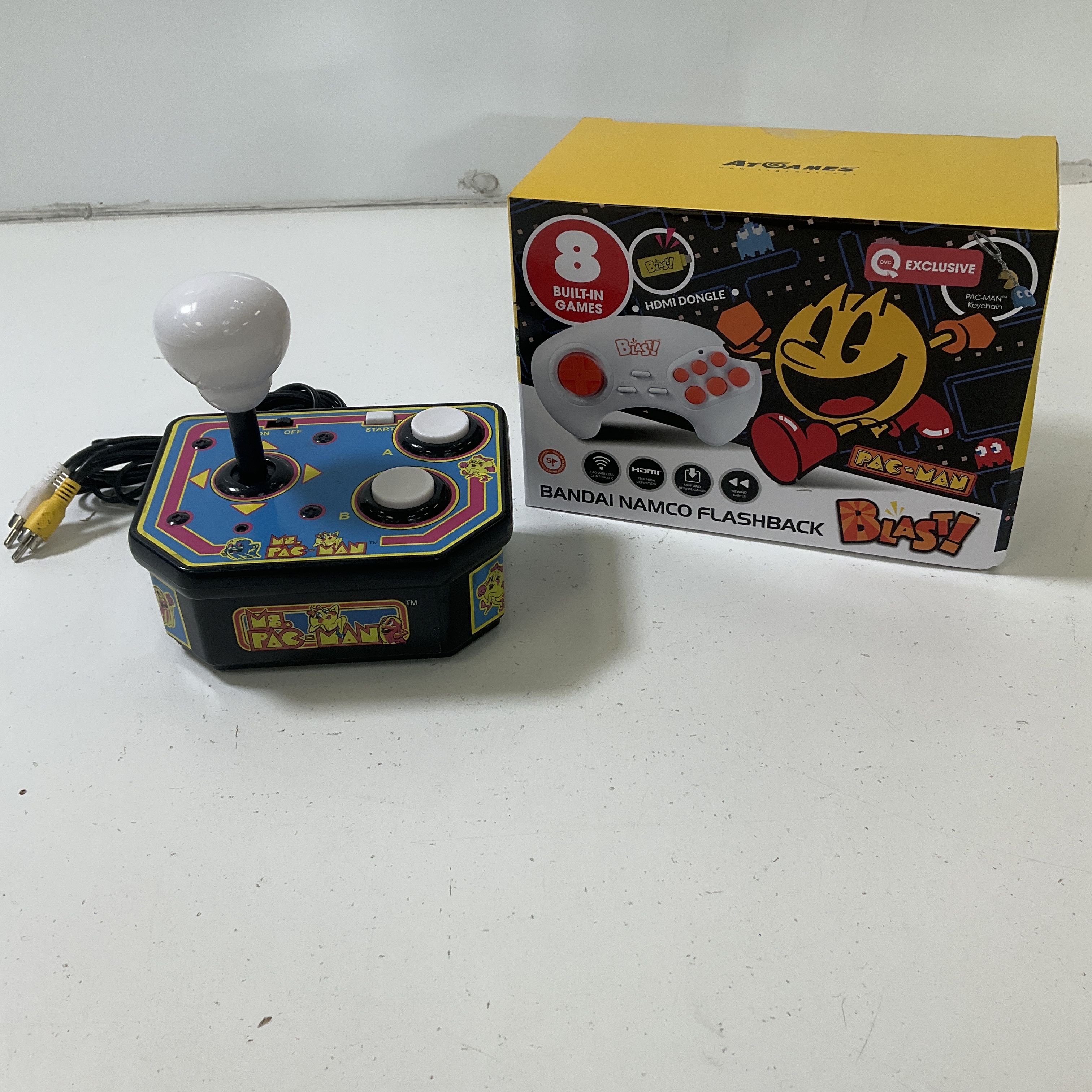 Namco Bandai Set of Two Pac-Man Plug In Game Systems Ms Pac-Man Blast Open Box