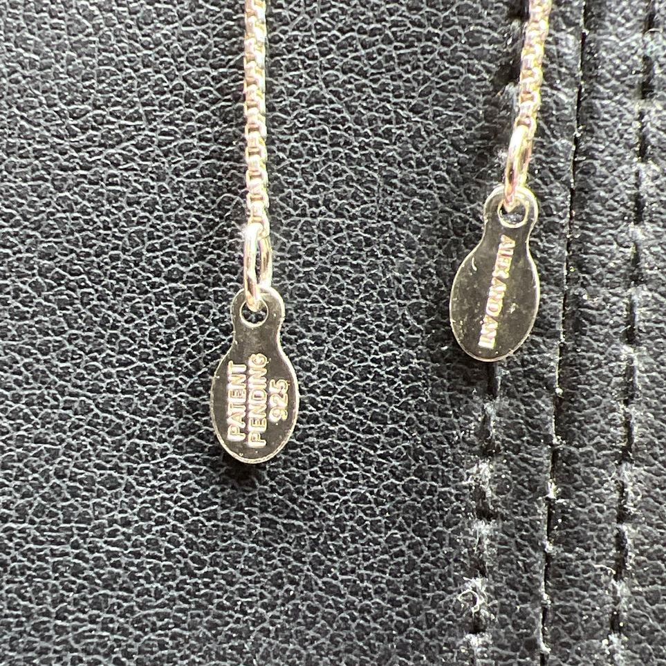 Alex & Ani 925 Sterling Silver Letter E & Red Glass Pendant Necklace