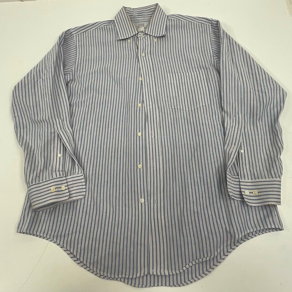 Vintage 80s Lot 2 Arrow & Harbour Club Button Up Shirts Mens XL 16.5 USA