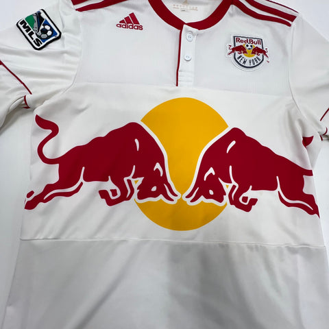 Adidas New York Red Bull 2011-12 Home Soccer Jersey White MLS Men's Size L