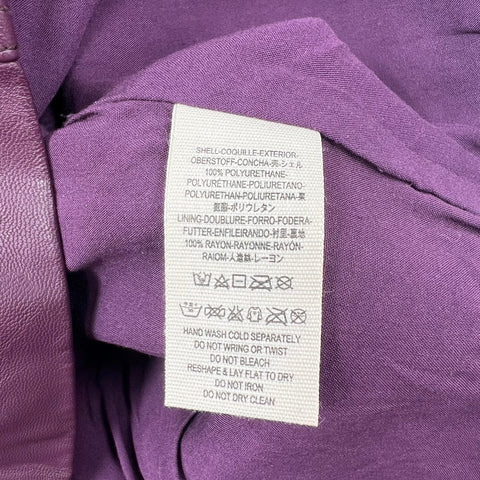 Free People Plum Purple Faux Leather A-Line Mini Skirt Women's Size 6