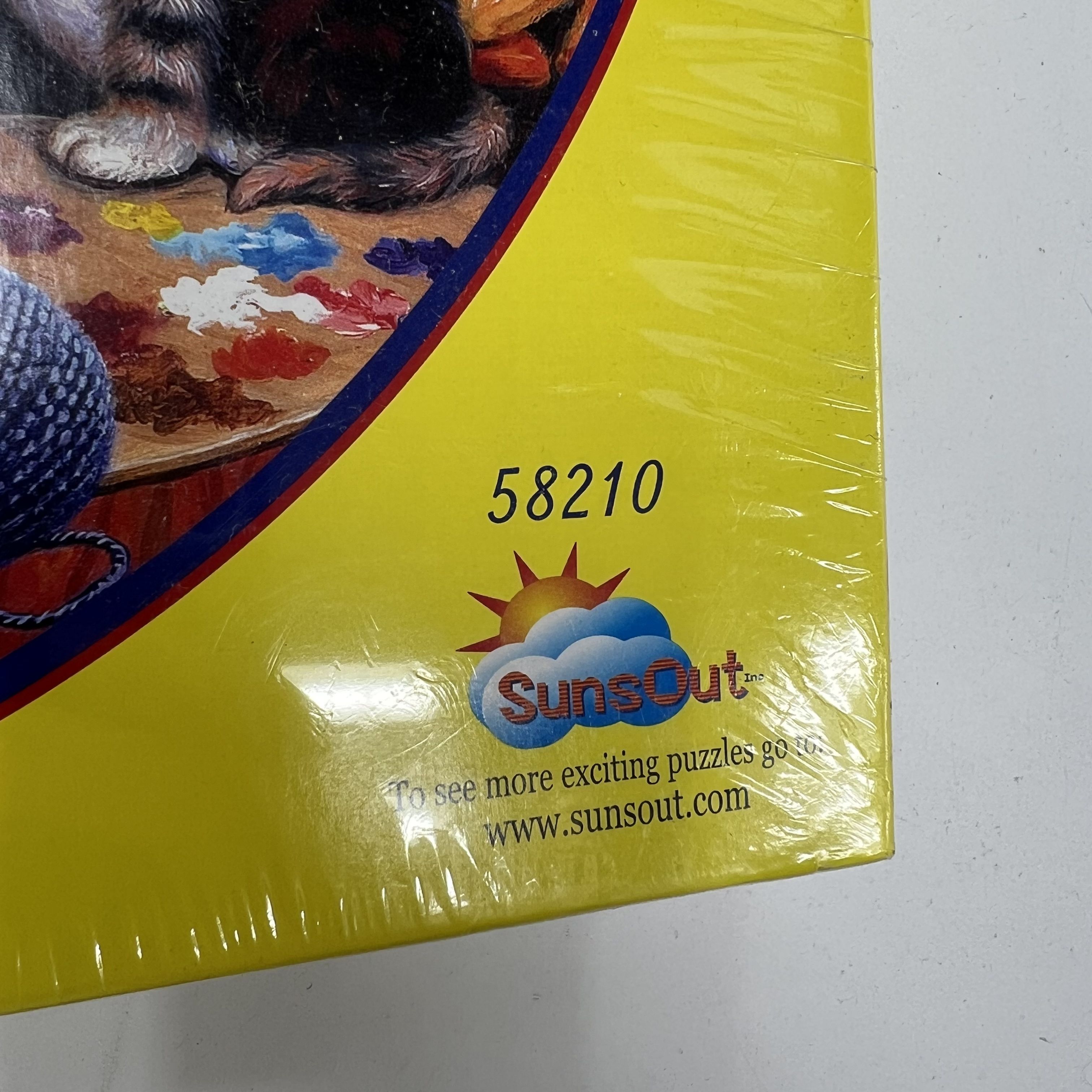 SunsOut Playmates by Jürgen Scholz 1000 Piece Round Puzzle 26" #58210 New Sealed