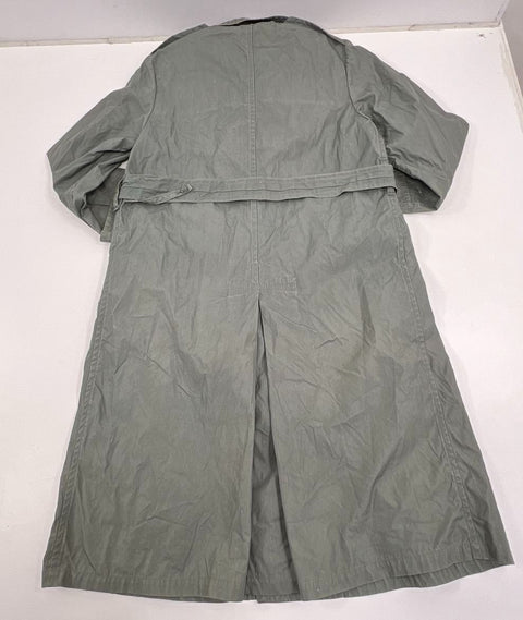 Vintage 60s US Army Green Quarpel Double Breasted Trench Coat Men's 38R