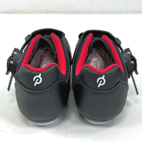 DS Peloton OG All Cycling Shoes w/ Cleats Black Red Bike Shoes Size EU 41