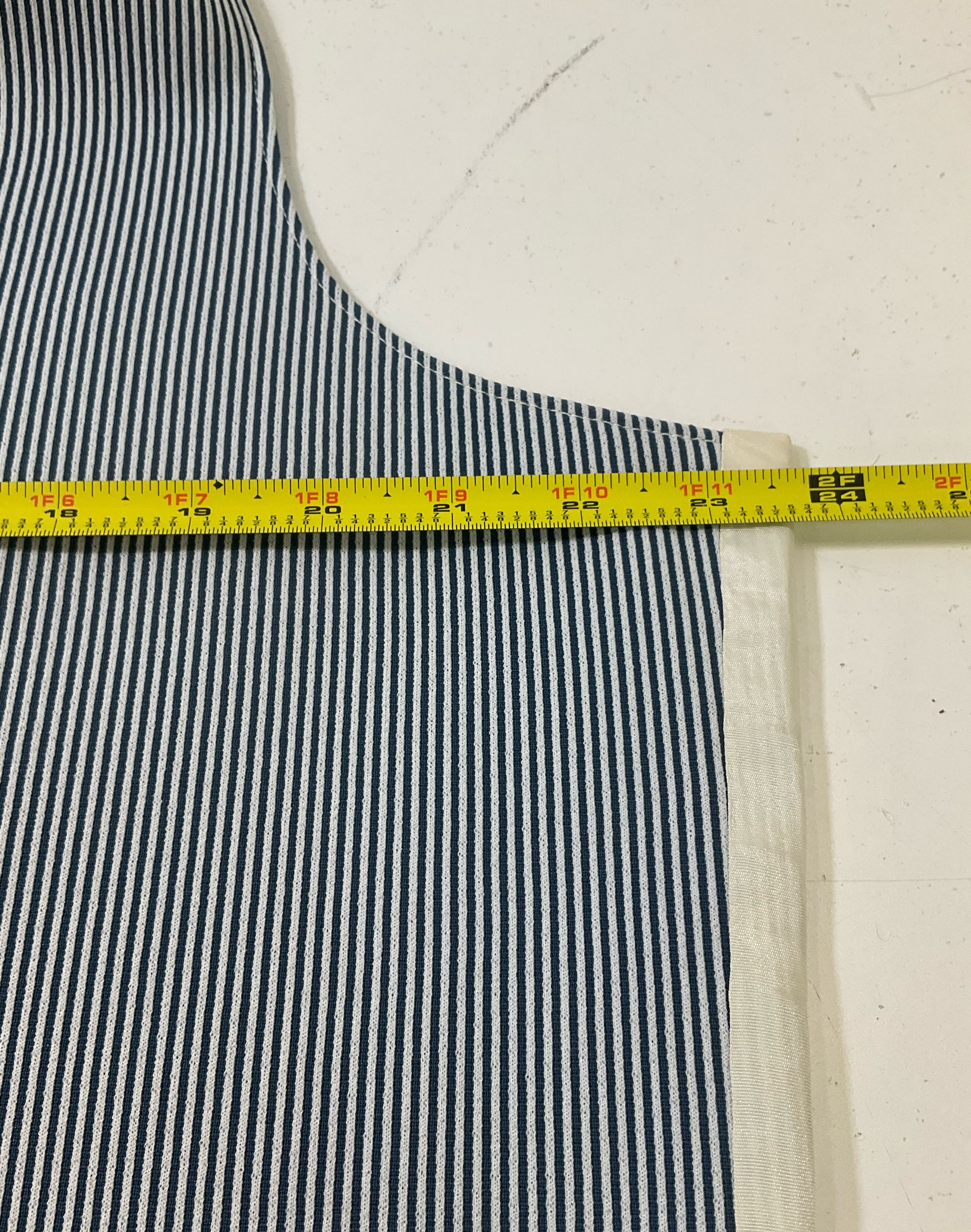 JC Penney Men's Blue & White Stripe 3 Piece Polyester Suit Size XL Vintage 70s