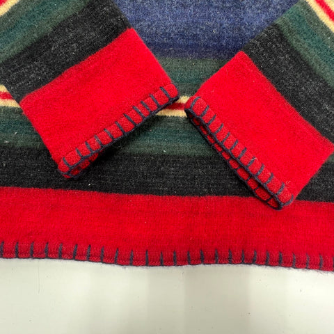 Vintage 90s Lauren Ralph Lauren Multi Stripe Lambswool Sweater Women's L