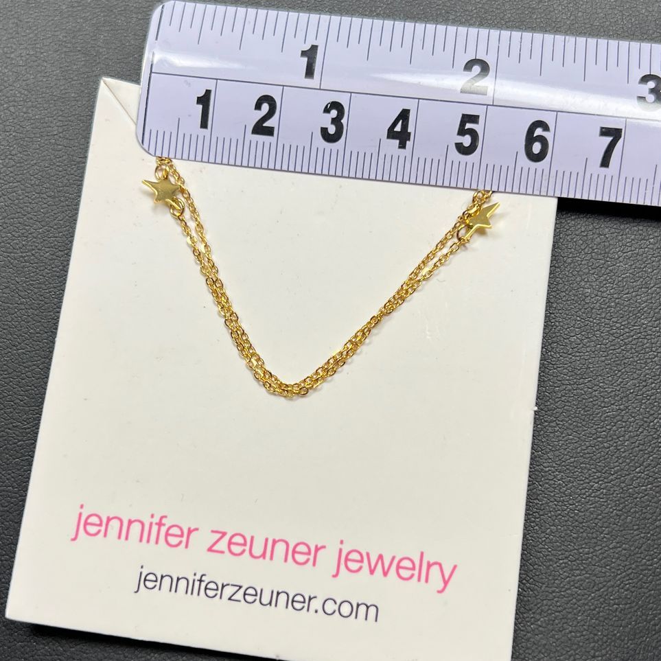Jennifer Zeuner Star Gold Tone Necklace NWT