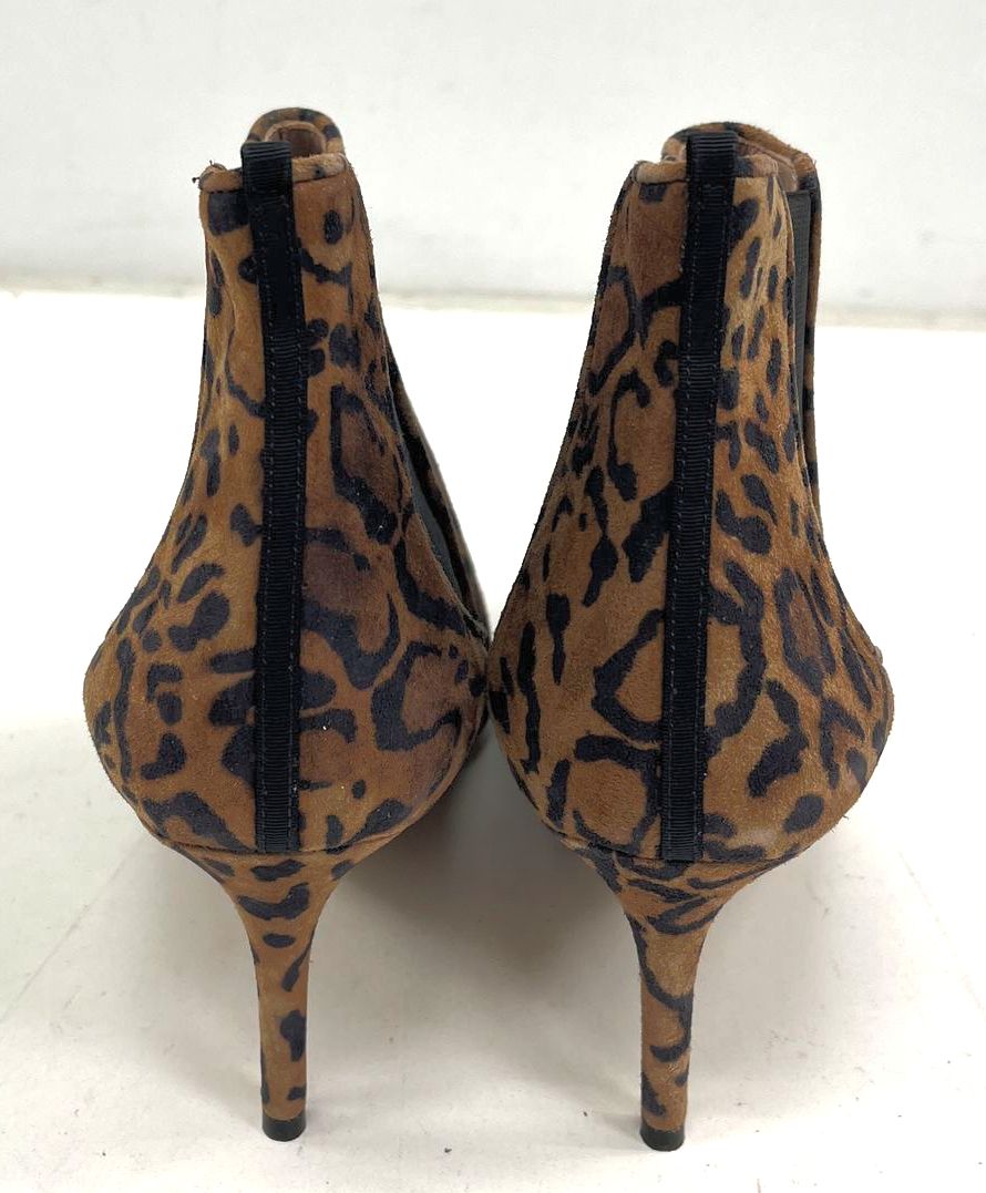 SJP by Sarah Jessica Parker Busker Leopard Suede Ankle Boots Size 41 US 11