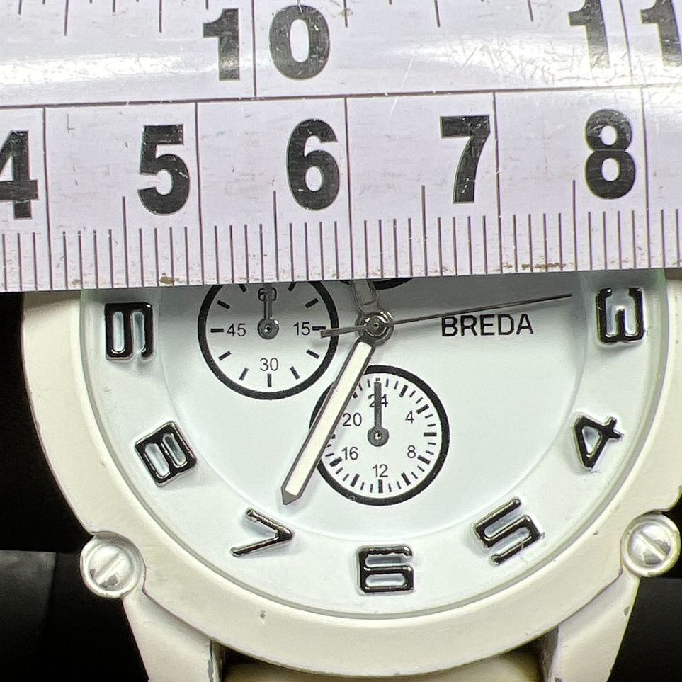 Breda 8135 White Analog Wristwatch New Battery