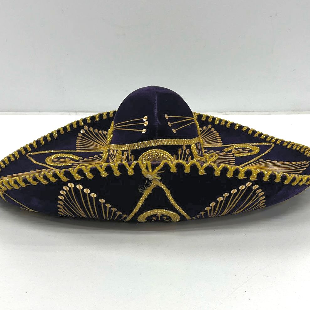 Vintage Men's Pigalle & Callidad Gold Braid Embroidered Velvet Sombrero Lot