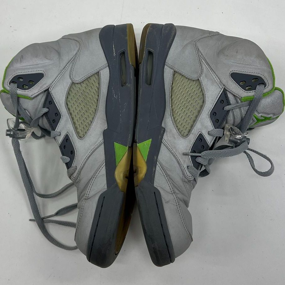 COA Nike Air Jordan 5 Retro Silver Green Bean 136027-027 Size 11.5