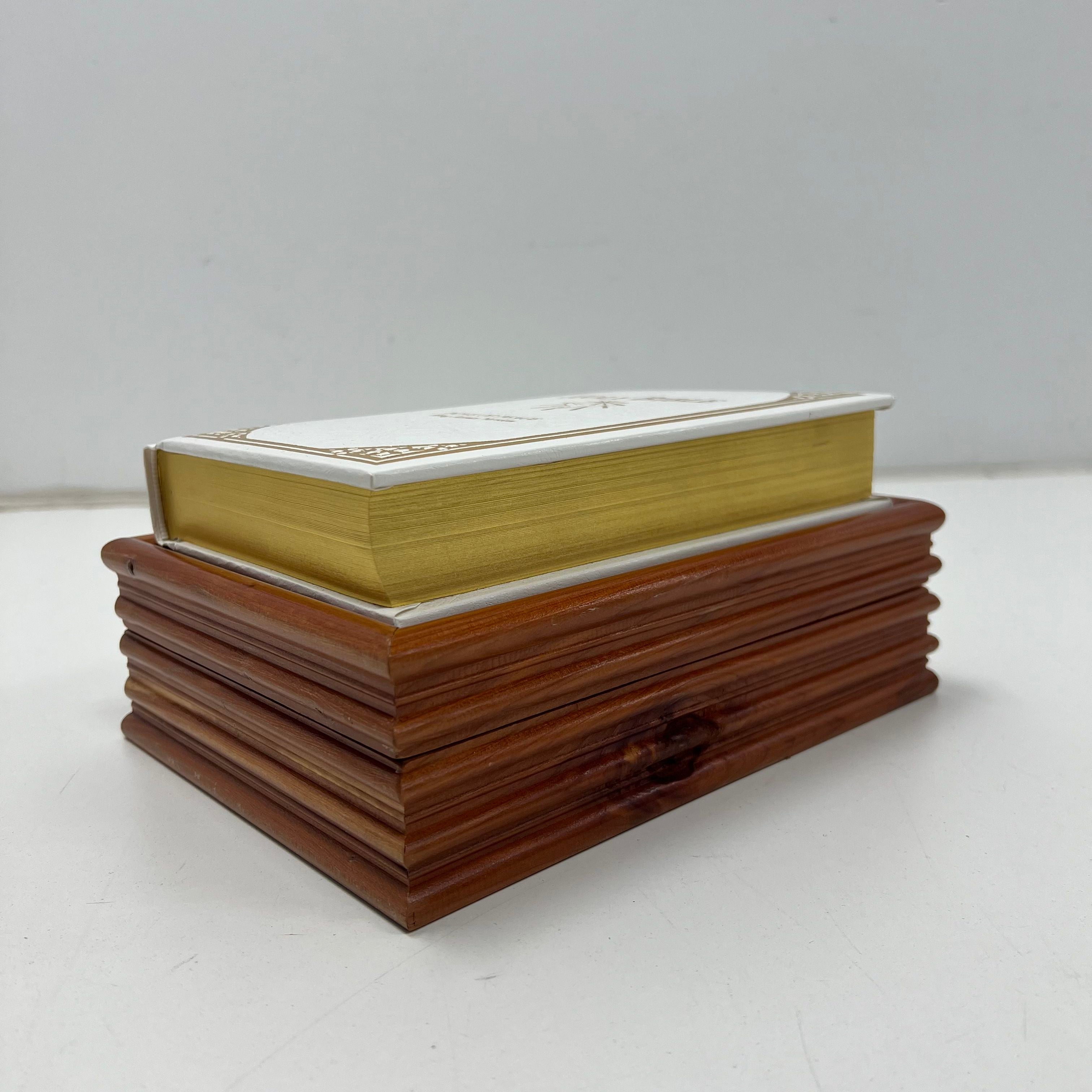 Holy Bible KJV Dove of Peace Ed in Engraved Montana Wood Presentation Box Case