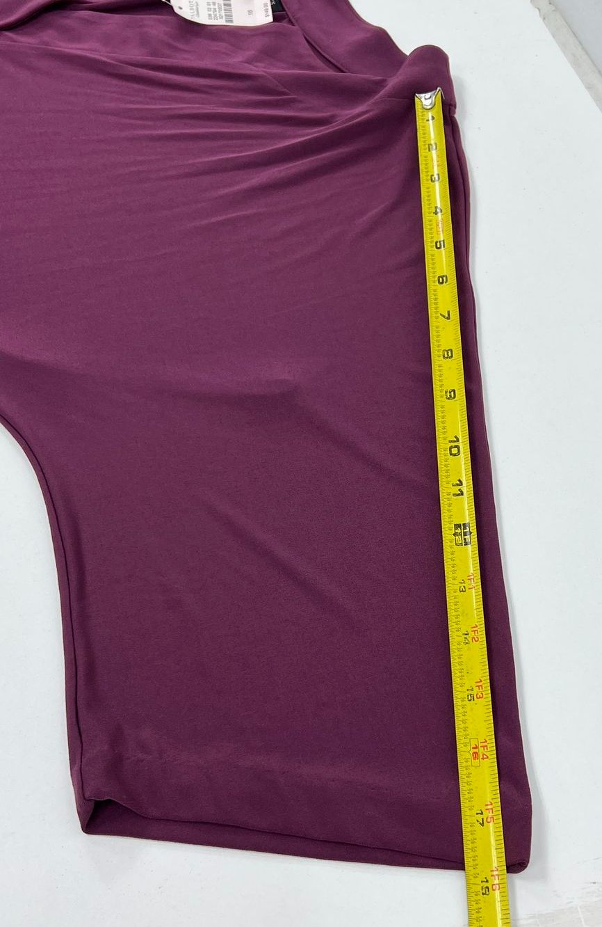 Talbots Collection Side-Tie Sheath Dress Plum Purple Women's Size 16 NWT