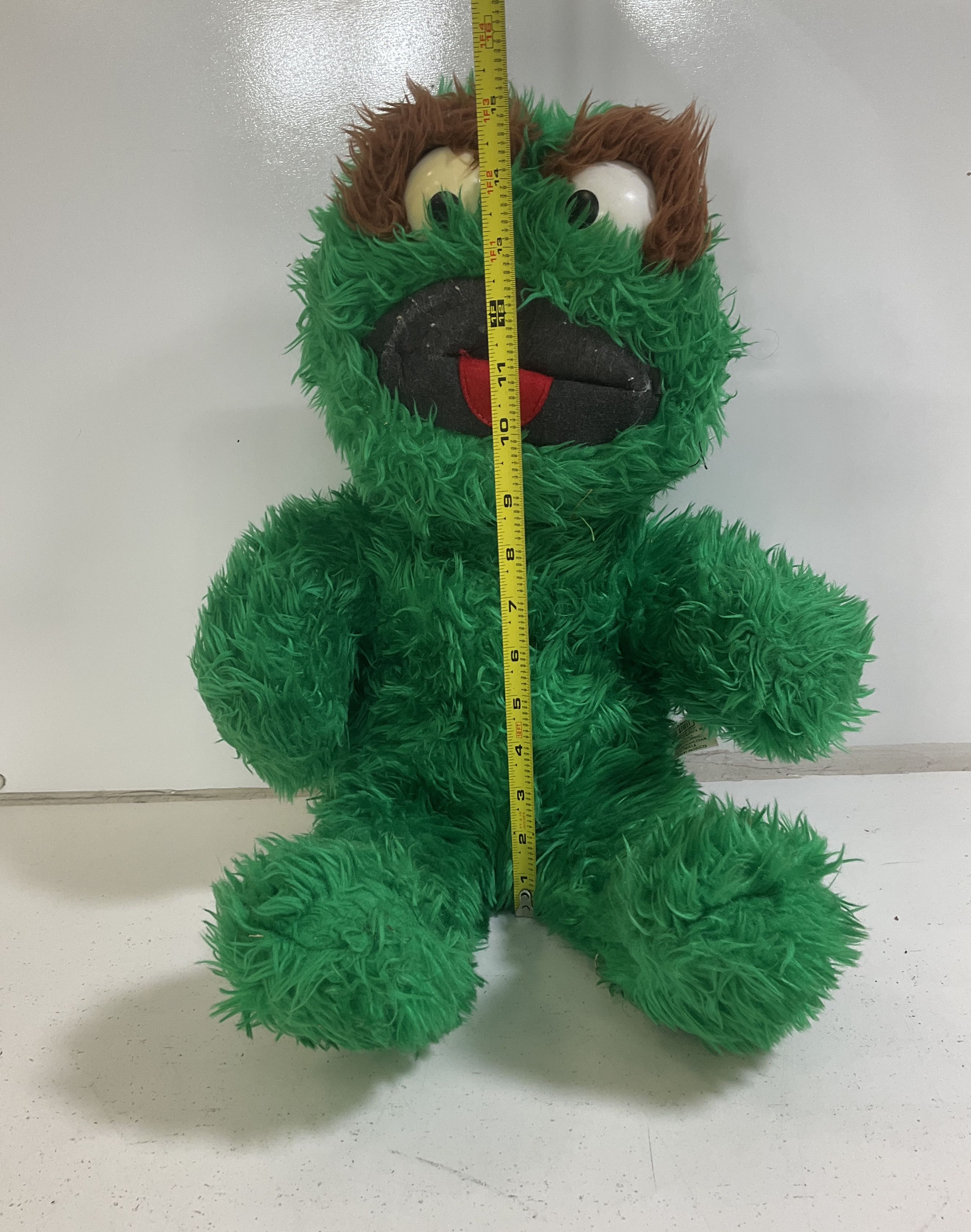 Vintage 80s Knickerbocker Sesame Street Oscar the Grouch Plush Stuffed Animal