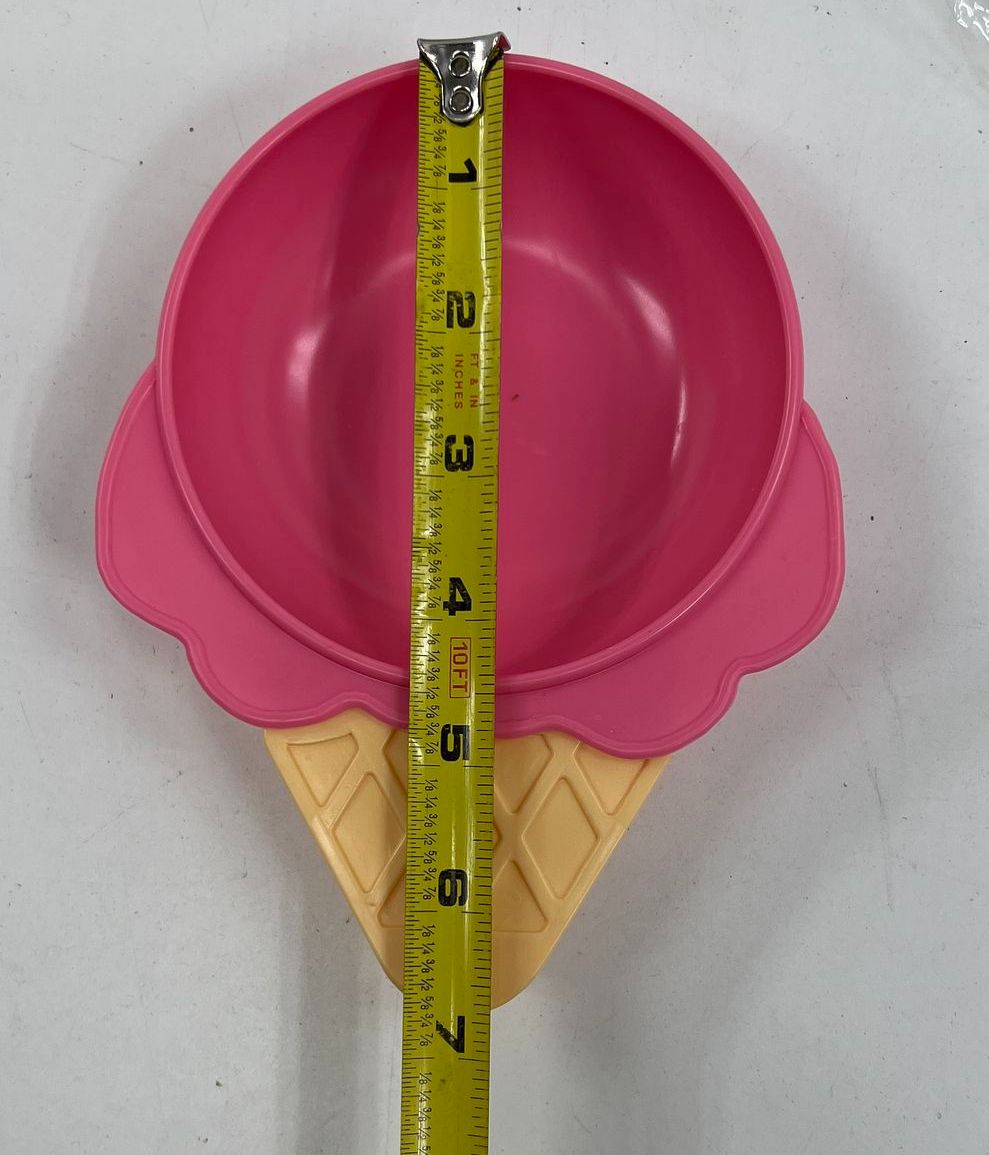 Vintage 1986 Itemakers Ice Cream Cone Bowl Set of 4 Retro 80s Kitchen Taiwan
