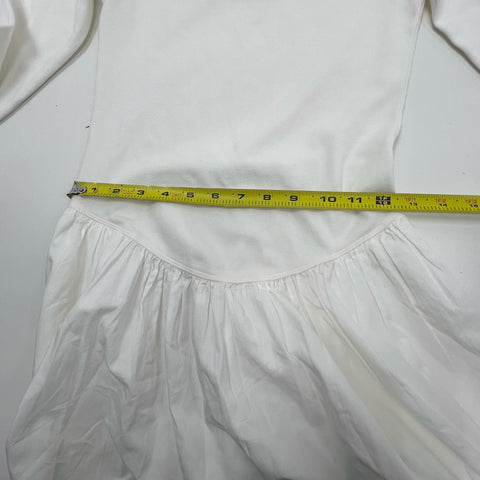 Free People Sunday Scoop White Mixed Media Maxi Dress Women's XS NWT