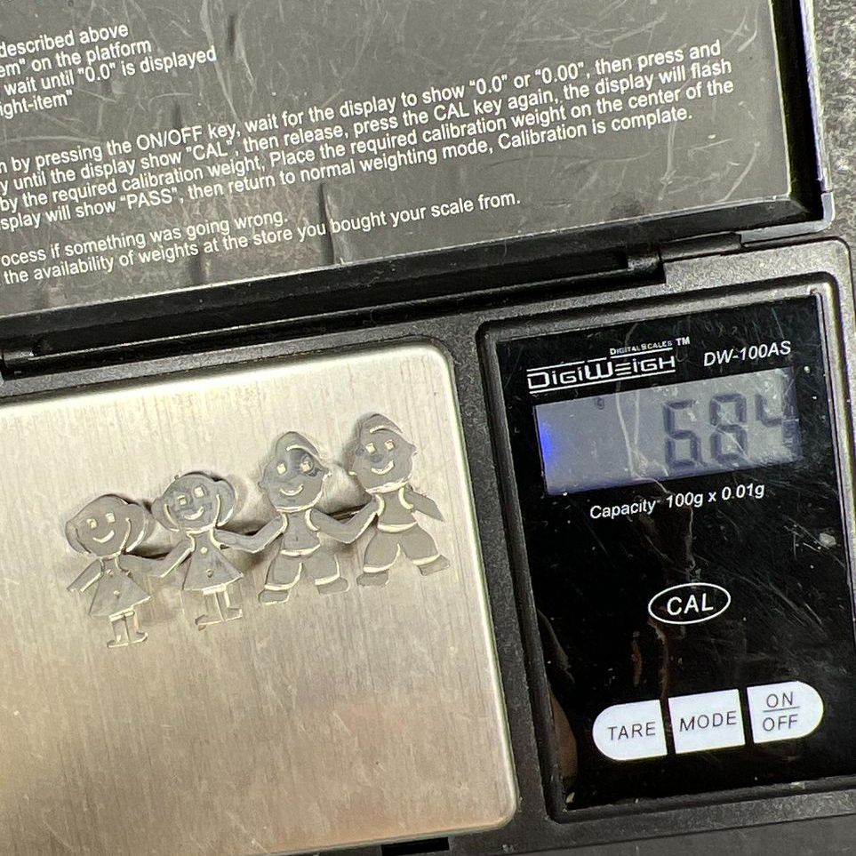 Mexico 925 Sterling Silver Girls and Boys Kids Brooch 6.84g