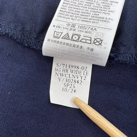 Gap NWT Navy Blue 365 High Rise Linen-Blend Wide-Leg Trouser Pants Women's 8
