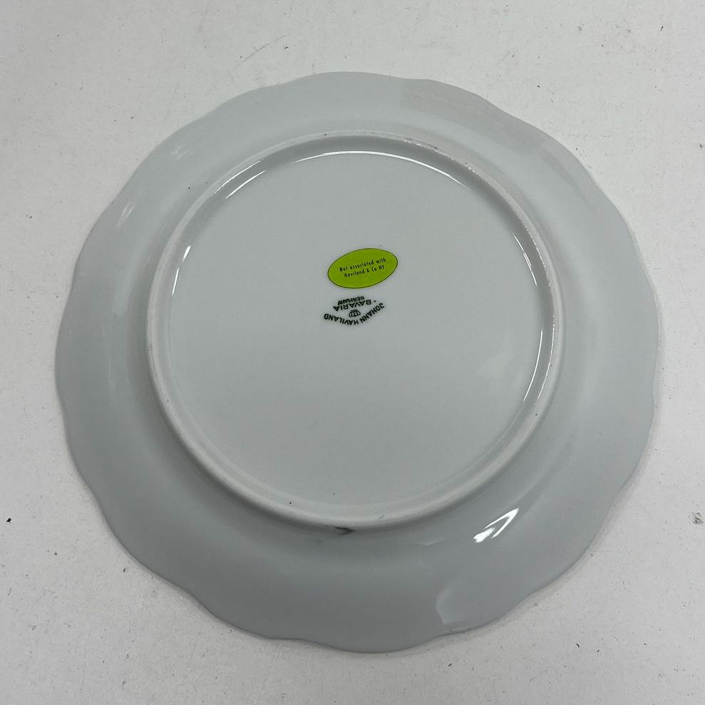 Vintage Johann Haviland Platinum Baroque Salad Plates Set of 12 Bavaria China