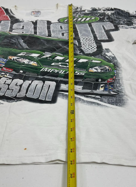 Vintage 2008 NASCAR Dale Jr All Over Print Racing T-Shirt Chase Authentics Sz