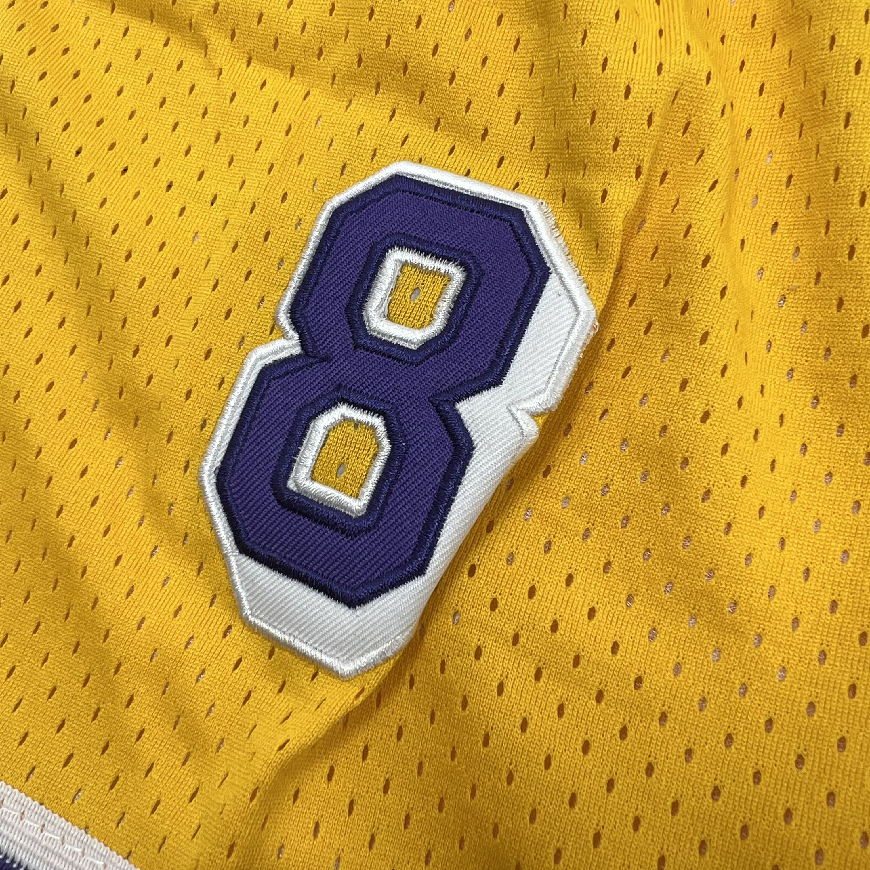 Unbranded Black Mamba Lakers Tribute Mesh Basketball Shorts Yellow Purple Men's