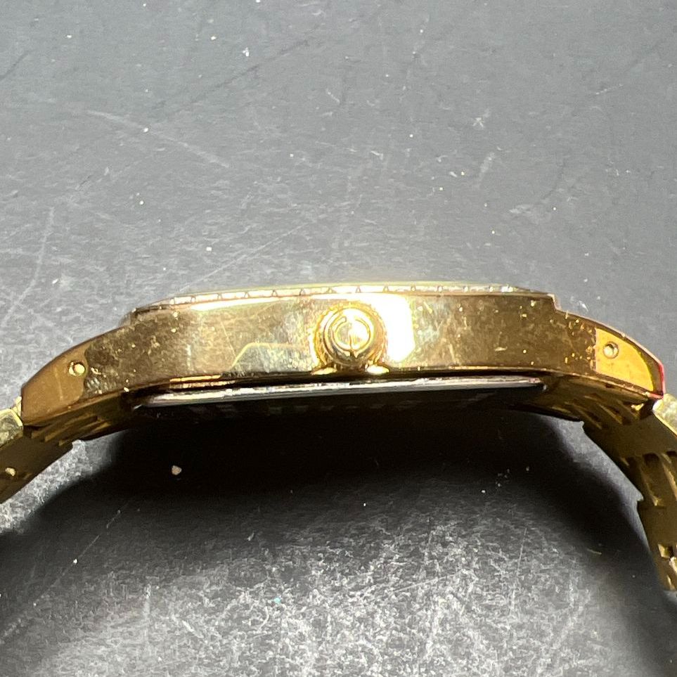 Elgin FG7097 Gold Tone Crystal Wristwatch New Battery
