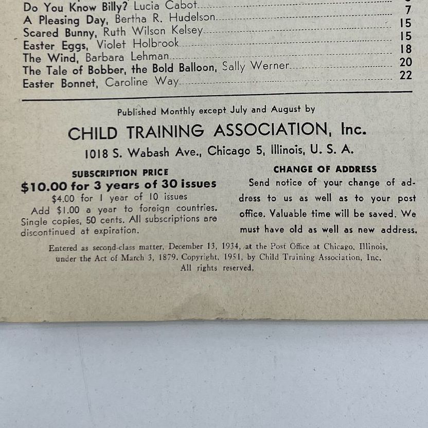 Child Training Association Vintage Children's Activity Books 1940s-50s Paperback