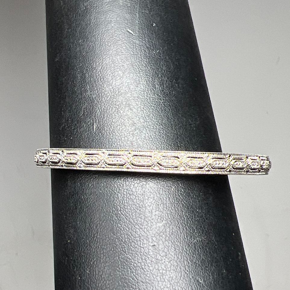 JDM Import Co. Inc. ISP 925 Sterling Silver Diamond Accent Bangle Bracelet 19g