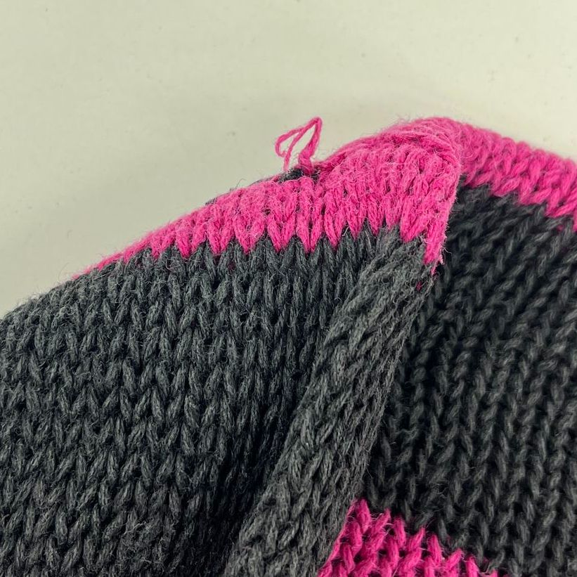 Vintage 80s Forenza Pink Black Striped Ramie Cotton Cardigan Sweater Womens S