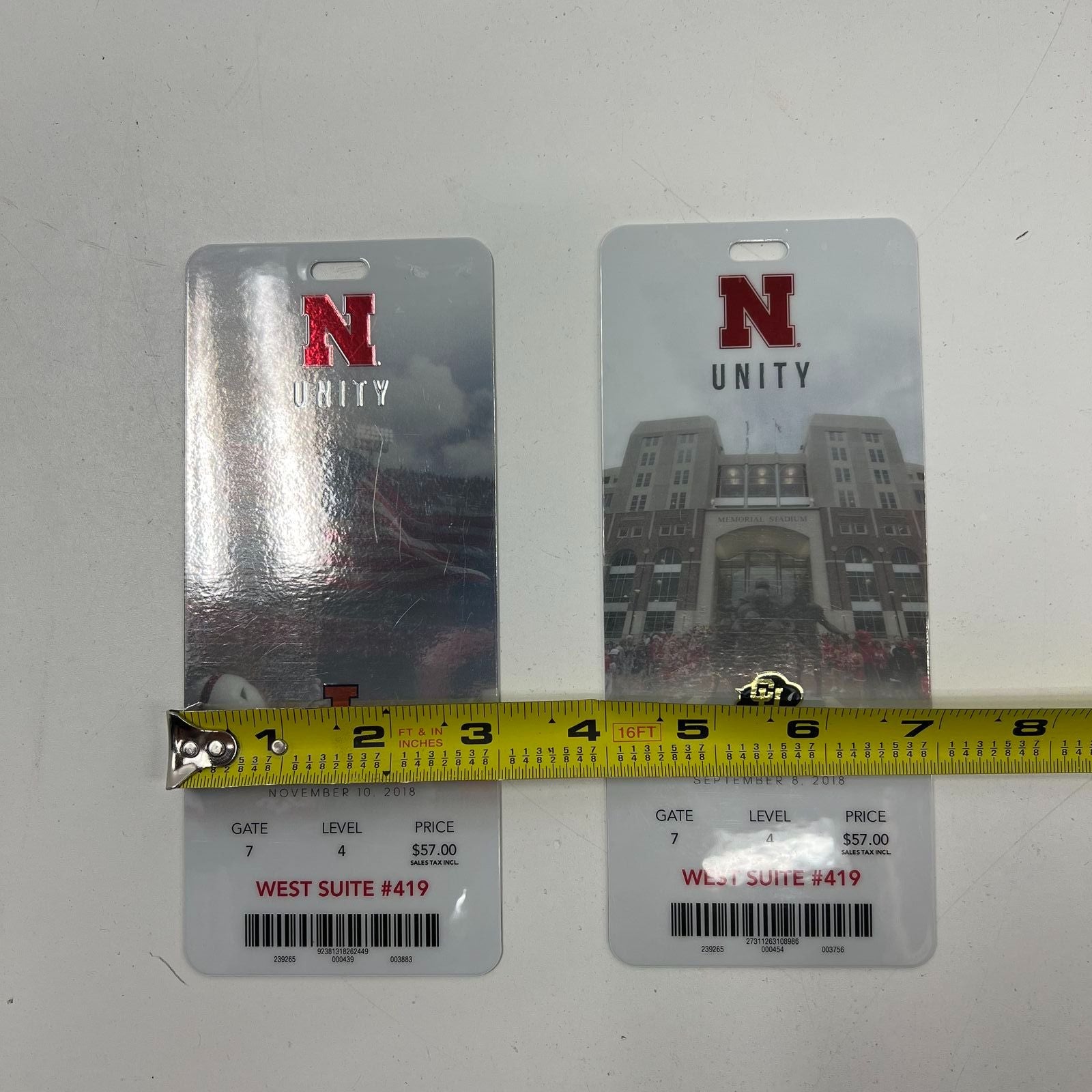 2018 Nebraska Huskers Football Suite Pass Lot Illinois vs Colorado NCAA Tickets