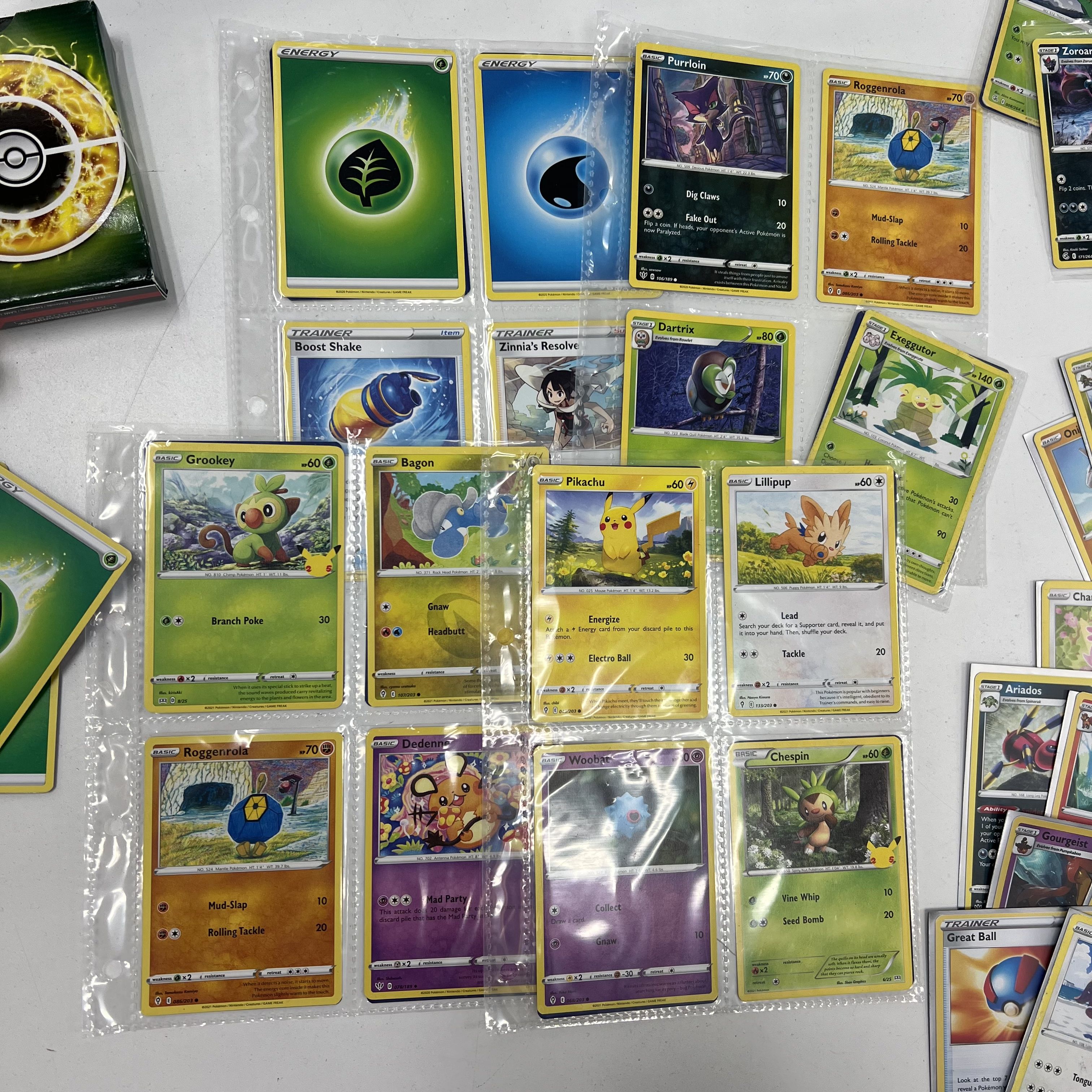 Pokemon Card Lot Modern Holo Hoopa V with 2 Tins Collector Chest & Binder