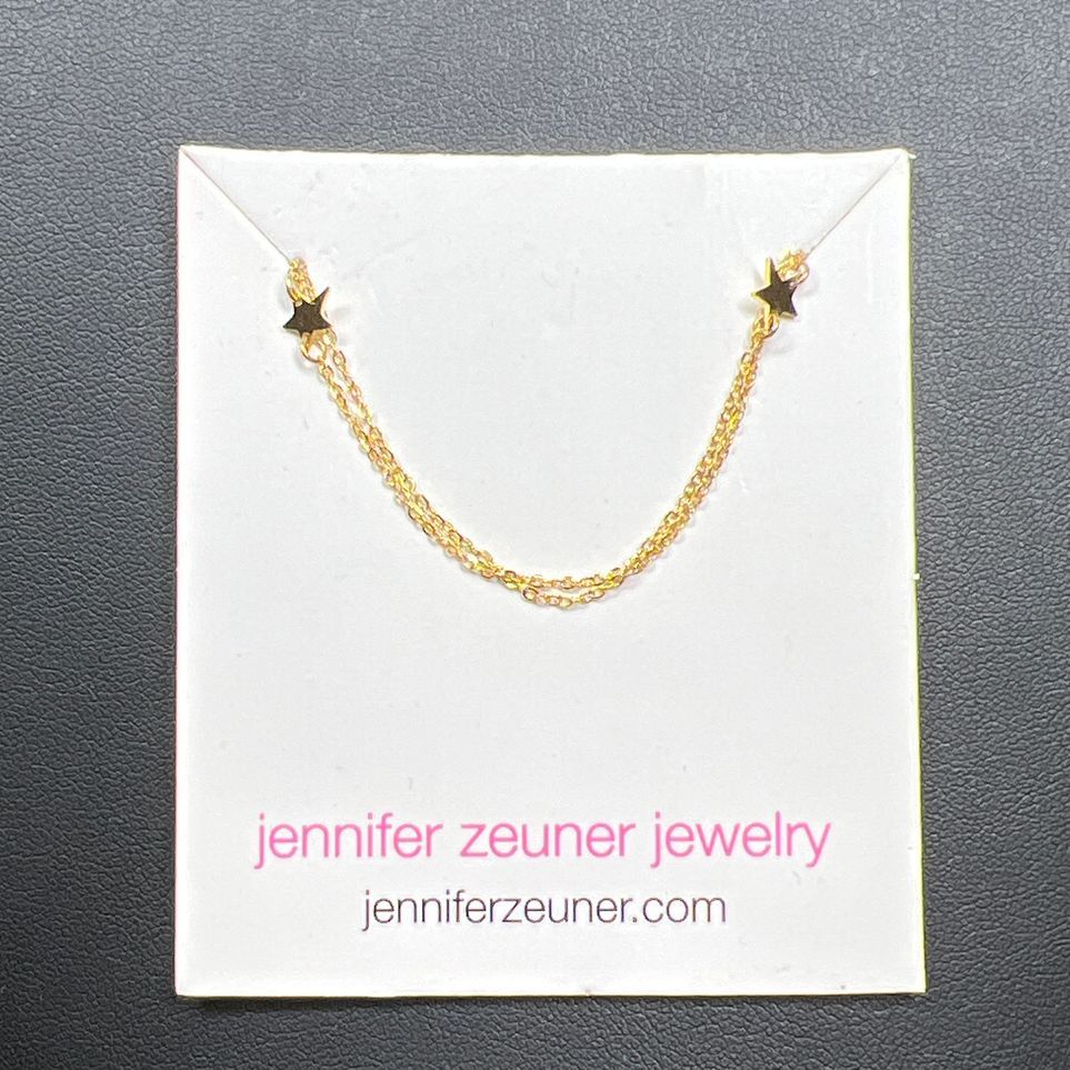 Jennifer Zeuner Star Gold Tone Necklace NWT