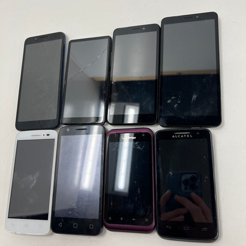 Lot of 8 Android Smartphones Alcatel HTC Wiko AGPTEK AT&T Verizon MetroPCS