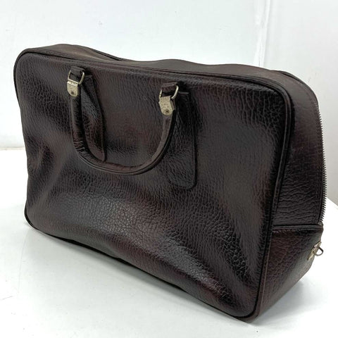 Vintage 80s Samsonite Silhouette Brown Pebbled Travel Bag Carry On Satchel