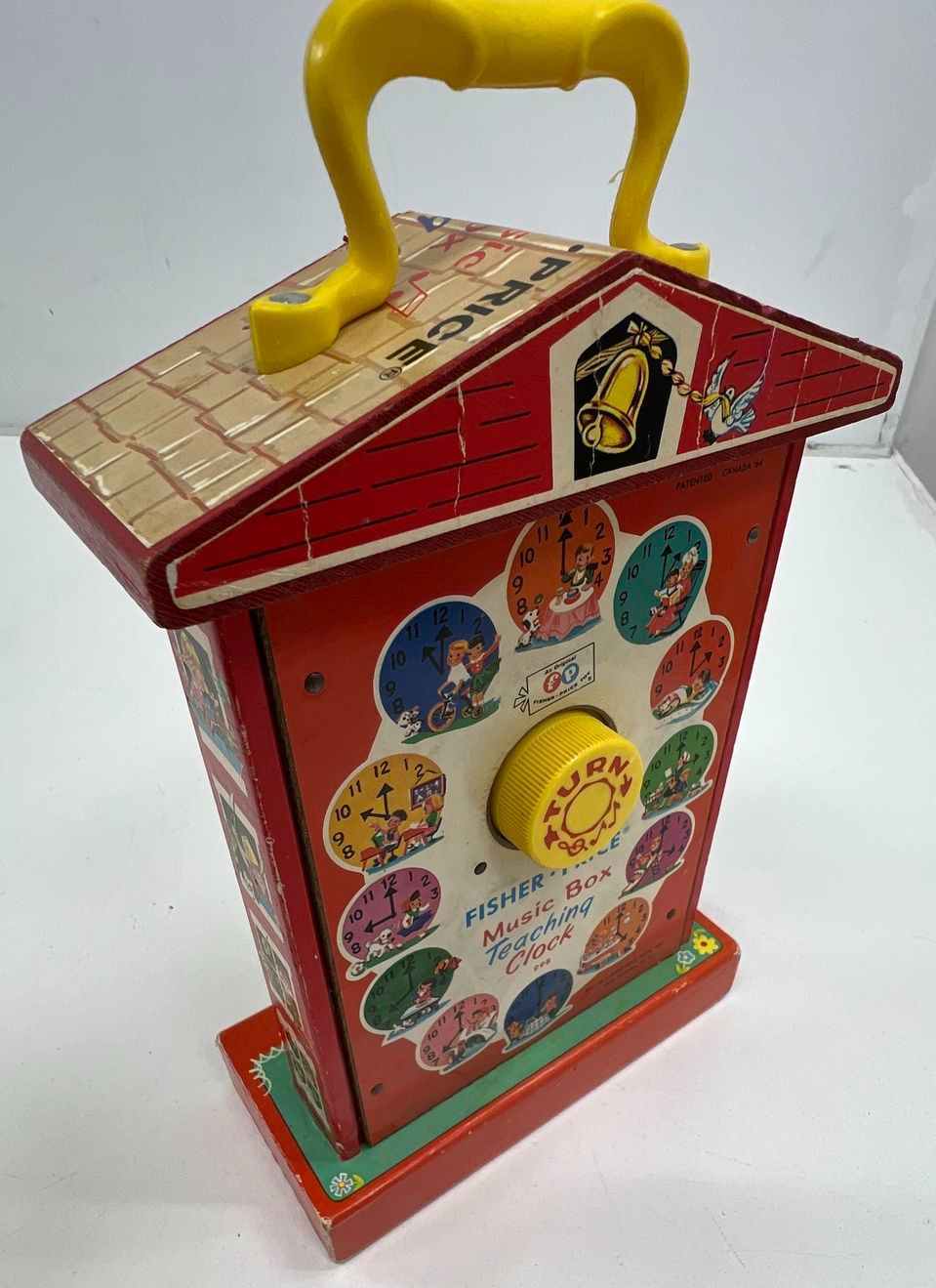Vintage 60s 70s Fisher-Price Toy Lot Music Clock Truck Pull Toys Collection