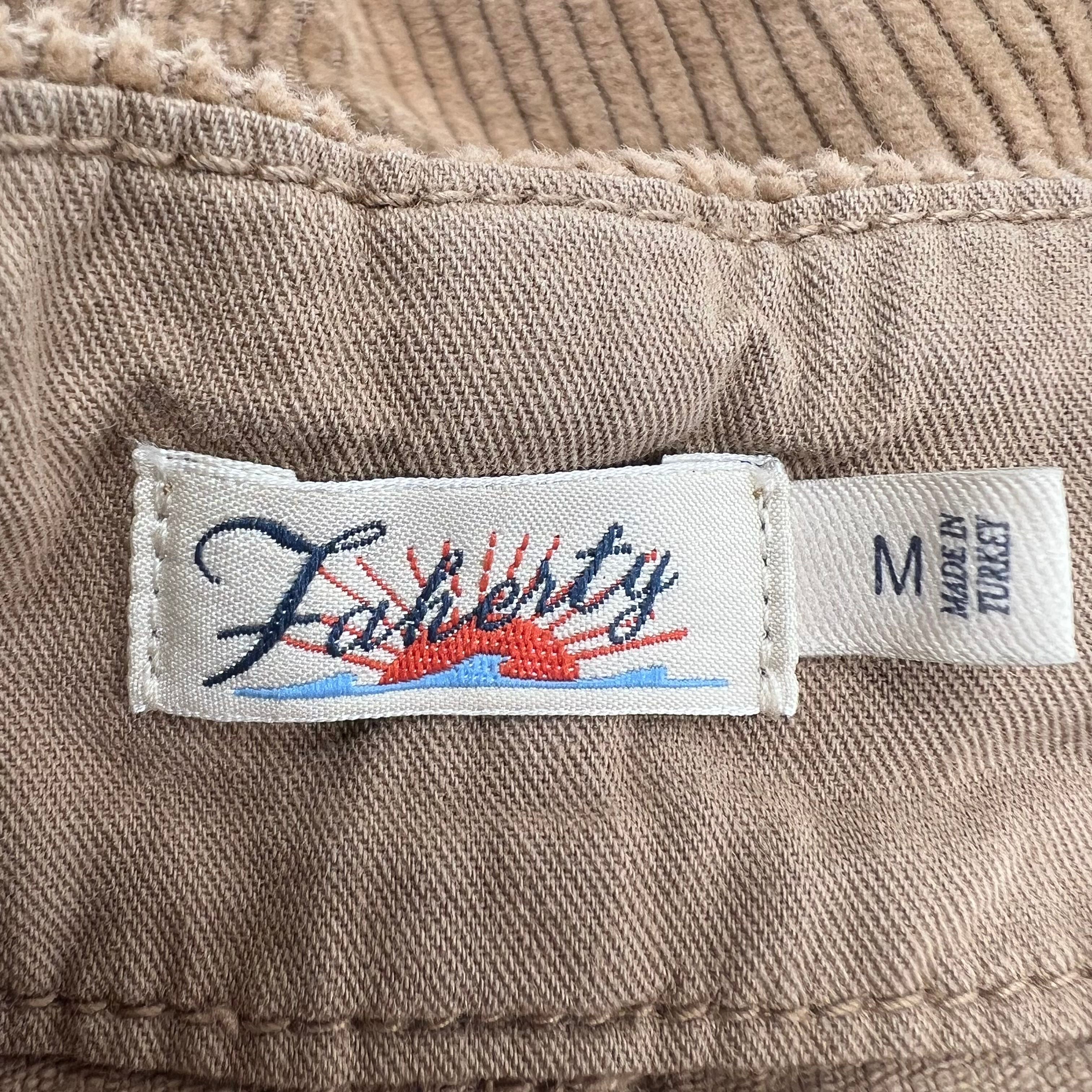 Faherty Overall Brown Corduroy Straight Leg Jumpsuit Casual Pinafore Medium