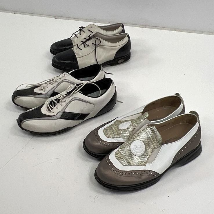 Lot of 3 Footjoy Callaway Sandbaggers Womens Golf Shoes Sz 8 8.5