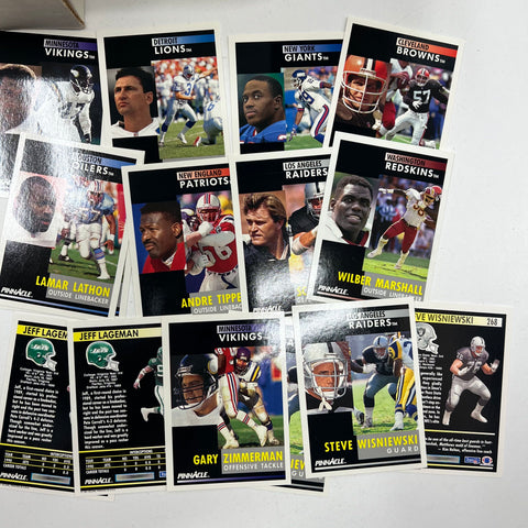 Vintage 90s NFL Football Cards Lot Pro Set Action Packed 1991 Pinnacle Box