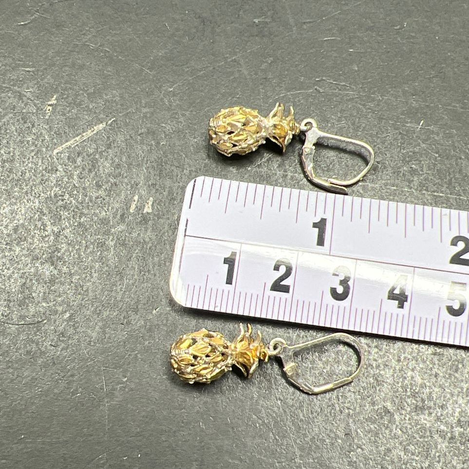 925 Sterling Silver Pineapple Dangle Earrings